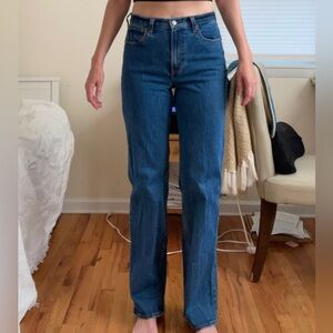 Abercrombie & Fitch Women's Straight Leg Blue Jeans
